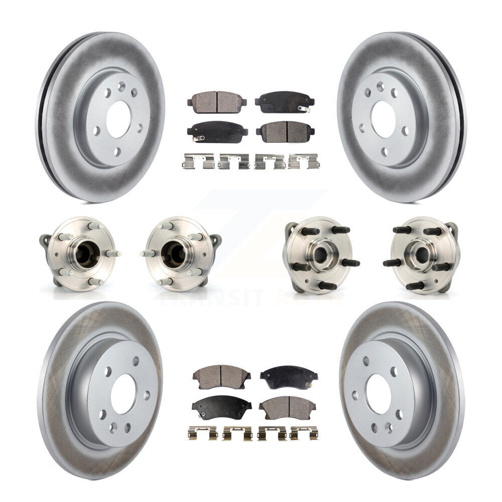 Kit de plaquettes de rotor de frein, roulement de moyeu avant et arrière (10 pièces) pour Chevrolet Cruz 11-12