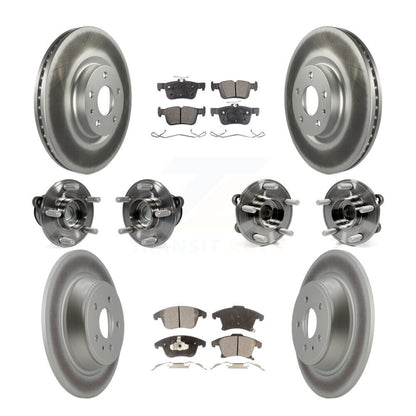 Kit de plaquettes de Rotor de frein revêtues de roulement de moyeu avant et arrière (10 pièces) pour Ford Fusion Lincol