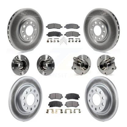 Kit de plaquettes de rotor de frein, roulement de moyeu avant et arrière (10 pièces) pour Dodge Dar 2013 – 2016