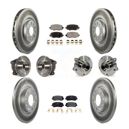 Kit de rotors et plaquettes de frein revêtus de roulement de moyeu avant et arrière (10 pièces) pour Chrysler 200 AW