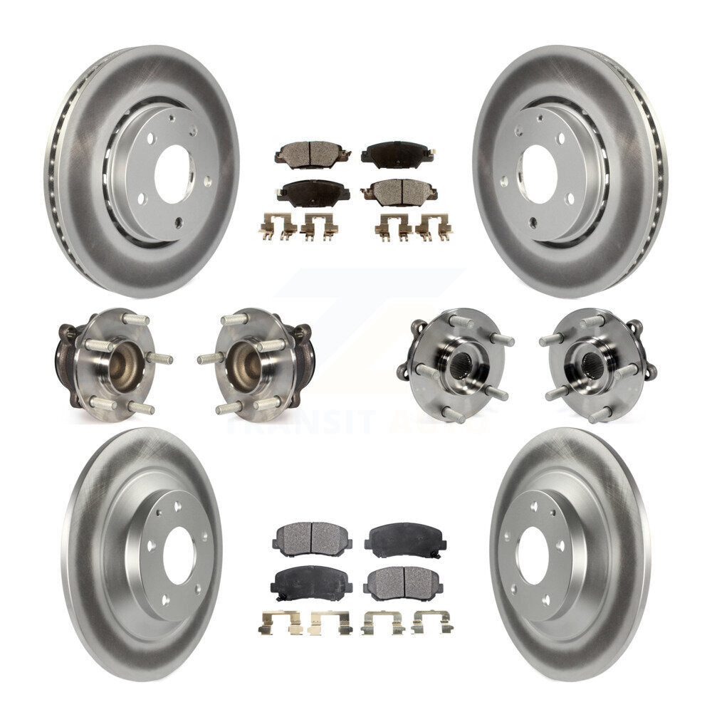 Kit de Rotor et de plaquettes de frein à disque revêtus de roulement de moyeu avant et arrière (10 pièces) pour Mazda CX-