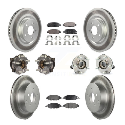 Kit de rotor et de plaquettes de frein revêtus de roulement de moyeu avant et arrière (10 pièces) pour Nissan Pathfinde