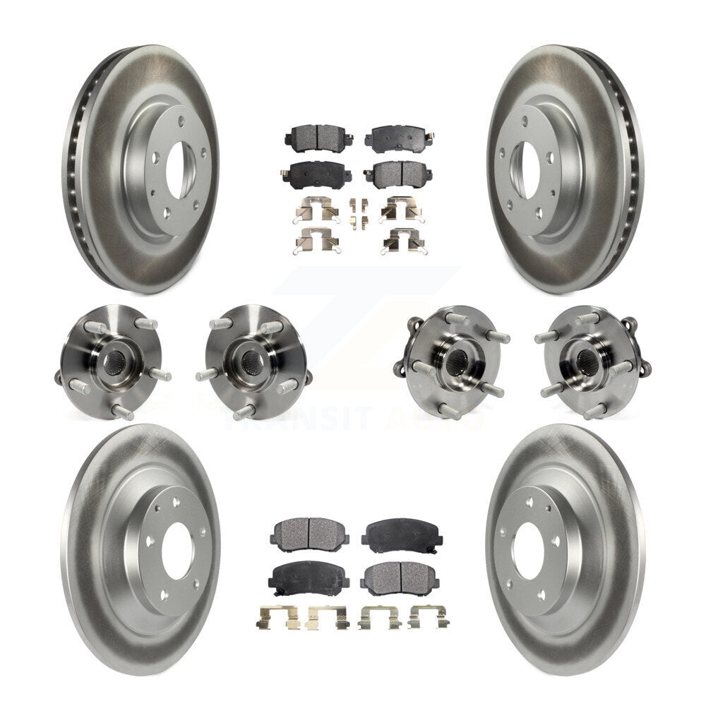 Kit de plaquettes de rotor de frein, roulement de moyeu avant et arrière (10 pièces) pour Mazda CX-5 AW 13-15