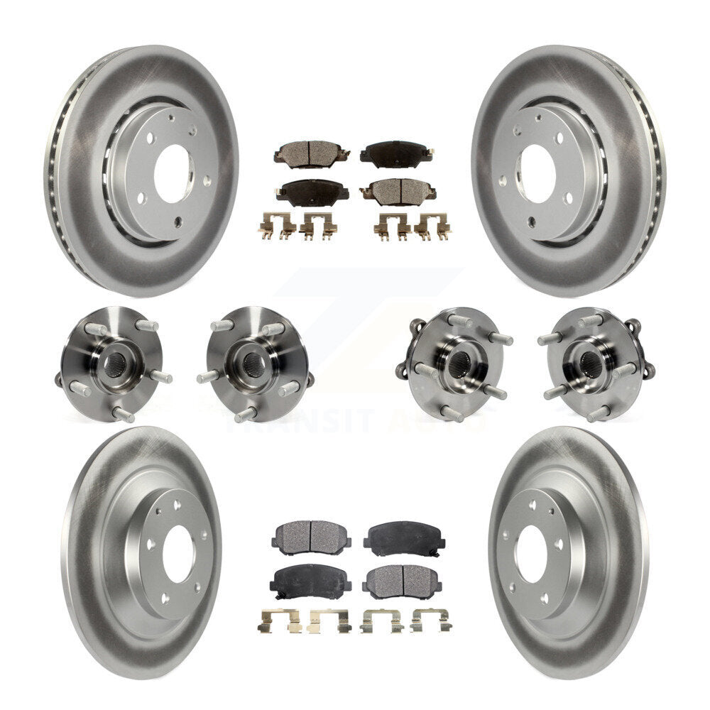 Kit de Rotor et de plaquettes de frein à disque revêtus de roulement de moyeu avant et arrière (10 pièces) pour Mazda CX-