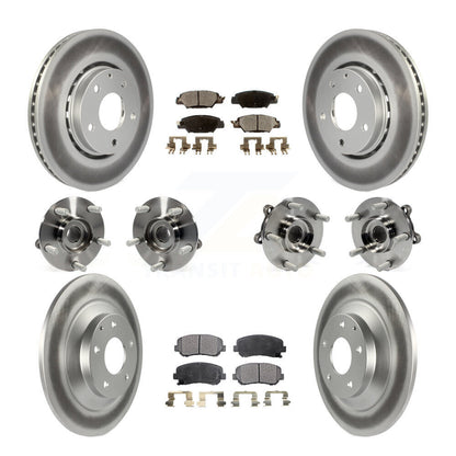 Kit de Rotor et de plaquettes de frein à disque revêtus de roulement de moyeu avant et arrière (10 pièces) pour Mazda CX-