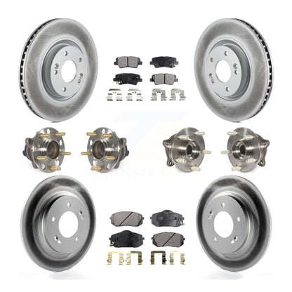 Kit de plaquettes de Rotor de frein à disque revêtu de roulement de moyeu avant et arrière (10 pièces) pour Hyundai Sonat
