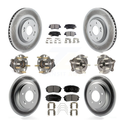 Kit de plaquettes de Rotor de frein à disque revêtu de roulement de moyeu avant et arrière (10 pièces) pour Hyundai Sonat