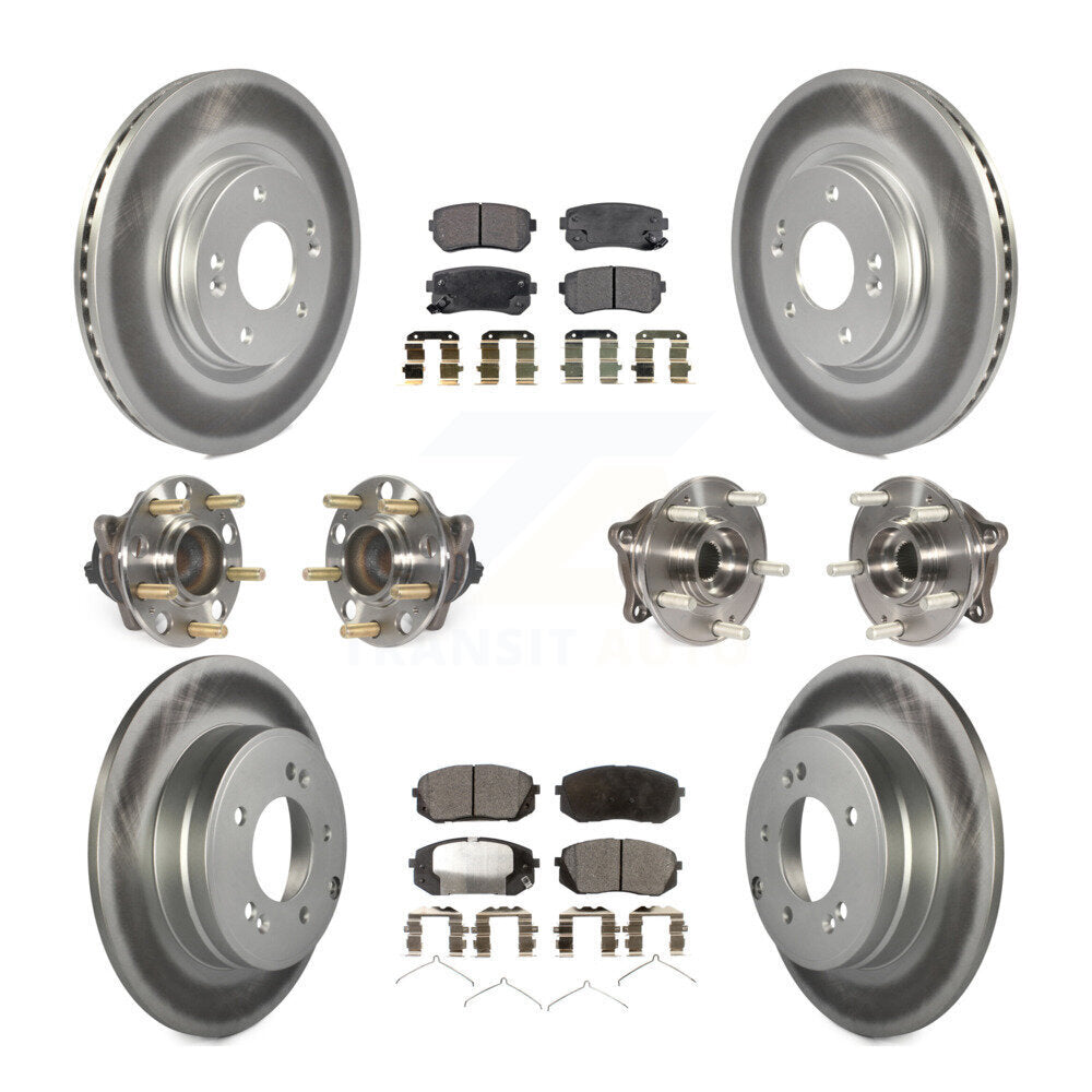 Kit de plaquettes de Rotor de frein à disque revêtu de roulement de moyeu avant et arrière (10 pièces) pour Hyundai Sonat