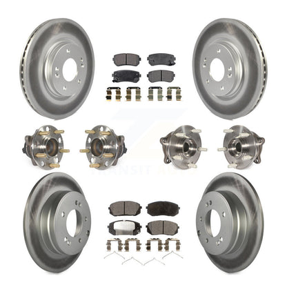Kit de plaquettes de Rotor de frein à disque revêtu de roulement de moyeu avant et arrière (10 pièces) pour Hyundai Sonat