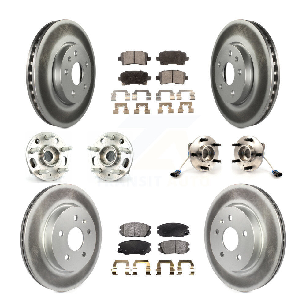 Kit de rotor et de plaquettes de frein revêtus de roulement de moyeu avant et arrière (10 pièces) pour Buick Allur 2010