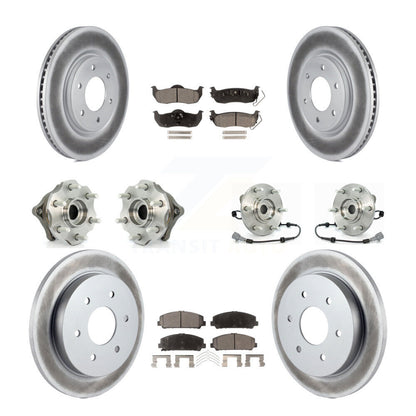 Kit de plaquettes de rotor de frein à disque revêtues de roulement de moyeu avant et arrière (10 pièces) pour Nissan Armad