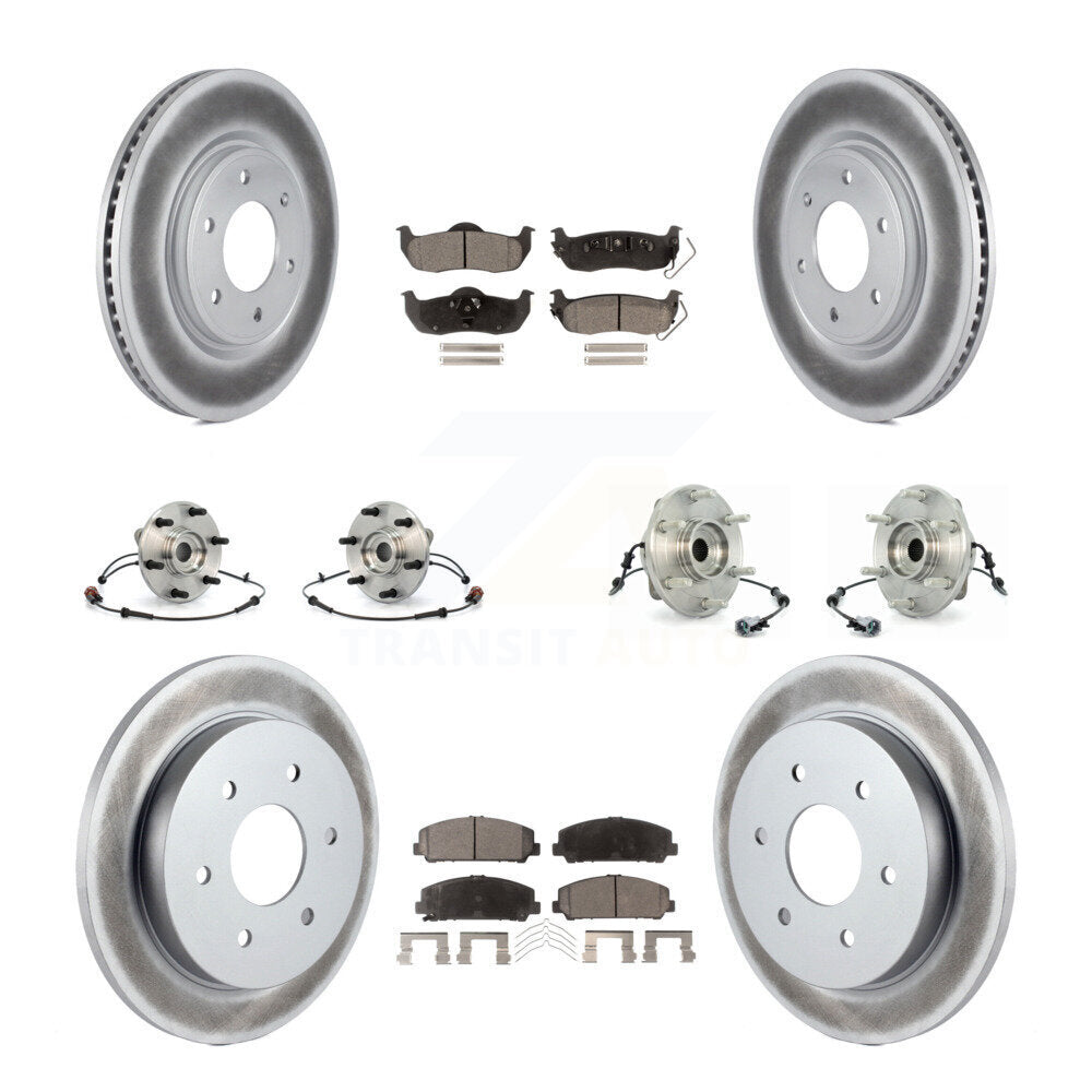 Kit de plaquettes de rotor de frein à disque revêtues de roulement de moyeu avant et arrière (10 pièces) pour INFINITI QX5