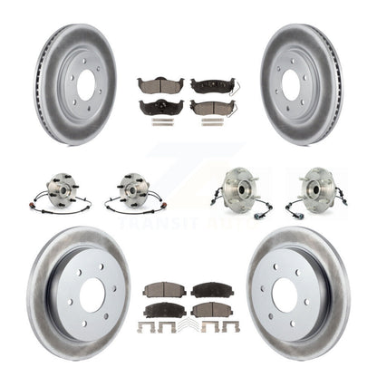 Kit de plaquettes de rotor de frein à disque revêtues de roulement de moyeu avant et arrière (10 pièces) pour INFINITI QX5
