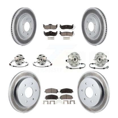 Kit de plaquettes de rotor de frein enduites de roulement de moyeu avant et arrière (10 pièces) pour Nissan Armada QX5
