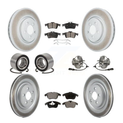 Kit de patins de rotor de frein à disque revêtu de roulement de moyeu avant et arrière (10 pièces) pour Jaguar X