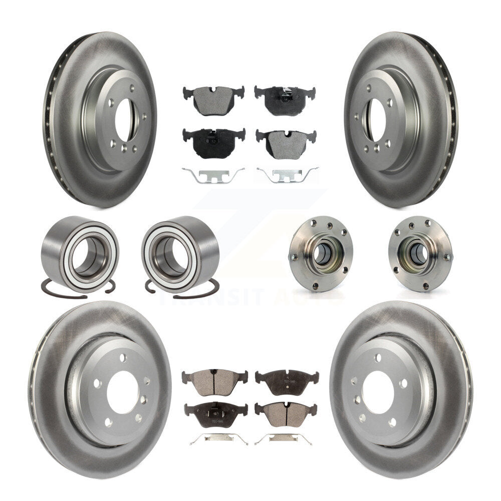 Kit de patins de Rotor de frein enduits de roulement de moyeu avant et arrière (10 pièces) pour BMW 330Ci 330