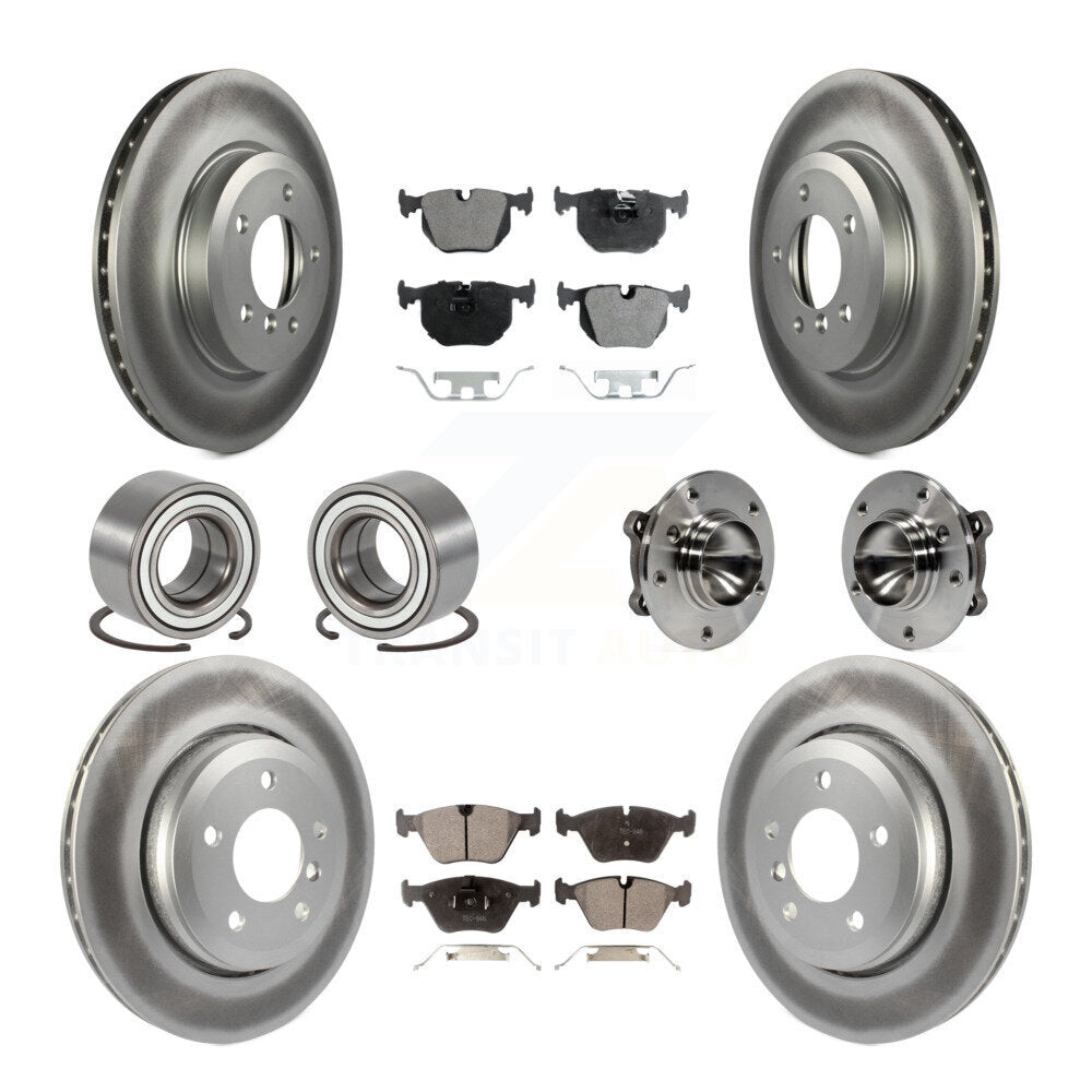 Kit de patins de rotor de frein enduits de roulement de moyeu avant et arrière (10 pièces) pour BMW 330C 2006