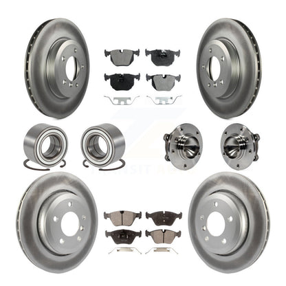 Kit de patins de rotor de frein enduits de roulement de moyeu avant et arrière (10 pièces) pour BMW 330C 2006