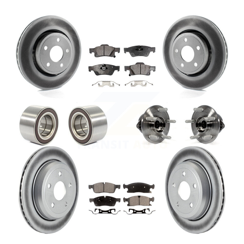 Kit de chaussures de plaquettes de Rotor de frein de manteau de roulement de moyeu avant et arrière pour Jeep Grand Cherokee W
