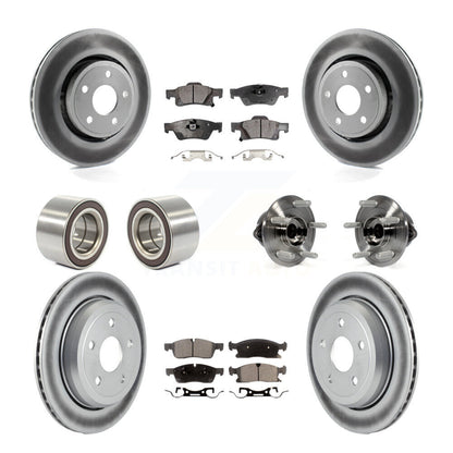 Kit de chaussures de plaquettes de Rotor de frein de manteau de roulement de moyeu avant et arrière pour Jeep Grand Cherokee W