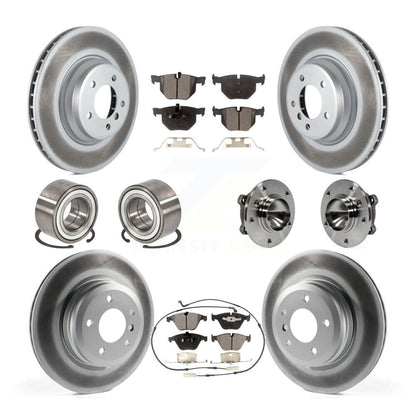 Kit de patins de rotor de frein enduits de roulement de moyeu avant et arrière (10 pièces) pour BMW 335i 335i