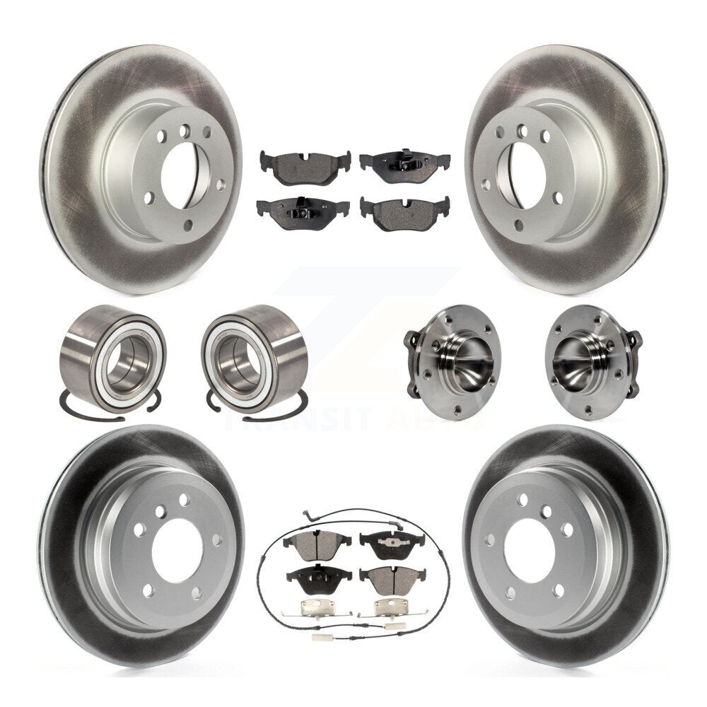 Kit de chaussures de plaquettes de Rotor de frein à disque revêtues de roulement de moyeu avant et arrière (10 pièces) pour BMW 328