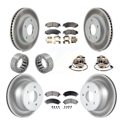 Kit de chaussures de plaquettes de Rotor de frein enduites de roulement de moyeu avant et arrière (10 pièces) pour Chevrolet GM