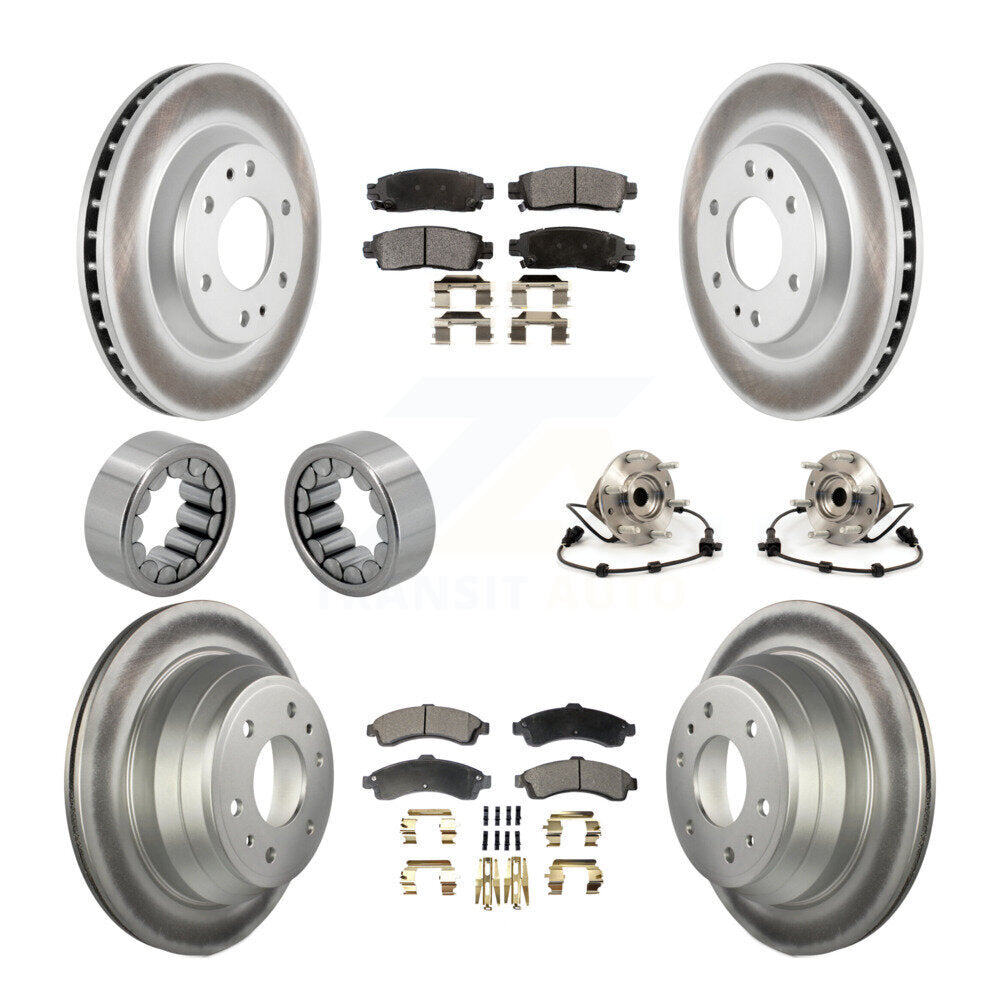 Kit de chaussures de plaquettes de Rotor de frein, roulement de moyeu avant et arrière (10 pièces) pour GMC Envoy Buic