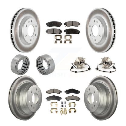Kit de chaussures de plaquettes de Rotor de frein, roulement de moyeu avant et arrière (10 pièces) pour GMC Envoy Buic