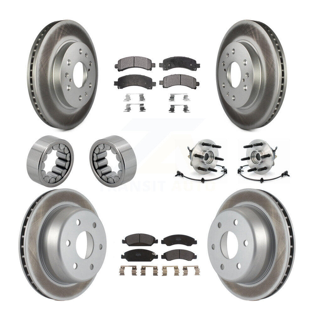 Kit de patins de Rotor de frein enduits de roulement de moyeu avant et arrière (10 pièces) pour Chevrolet 150