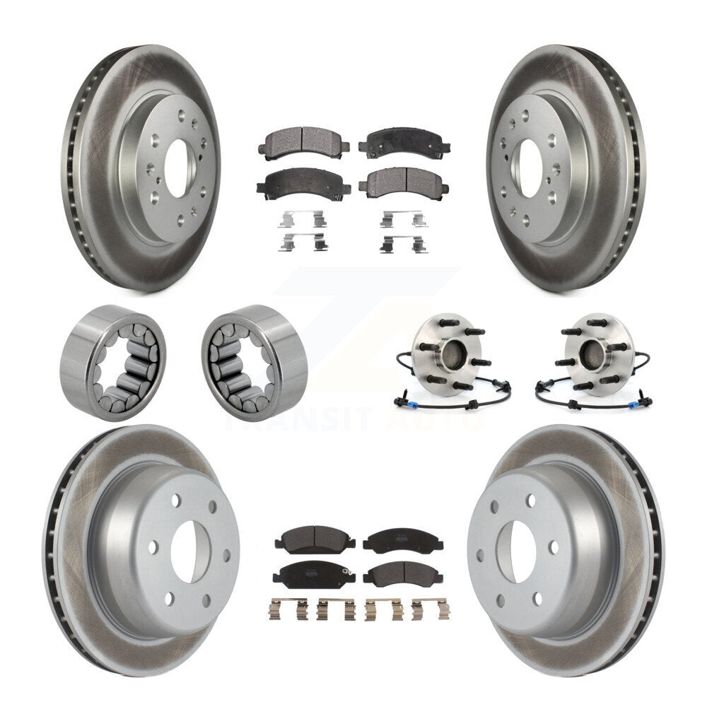 Kit de patins de Rotor de frein enduits de roulement de moyeu avant et arrière (10 pièces) pour Chevrolet 150