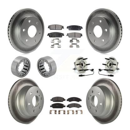 Kit de chaussures de plaquettes de Rotor de frein, roulement de moyeu avant et arrière (10 pièces) pour GMC Sierra 150