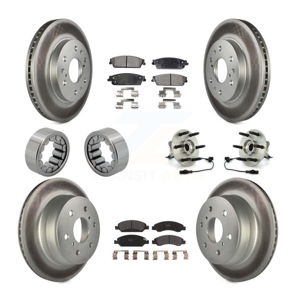 Kit de patins de rotor de frein, roulement de moyeu avant et arrière (10 pièces) pour Chevrolet GMC X