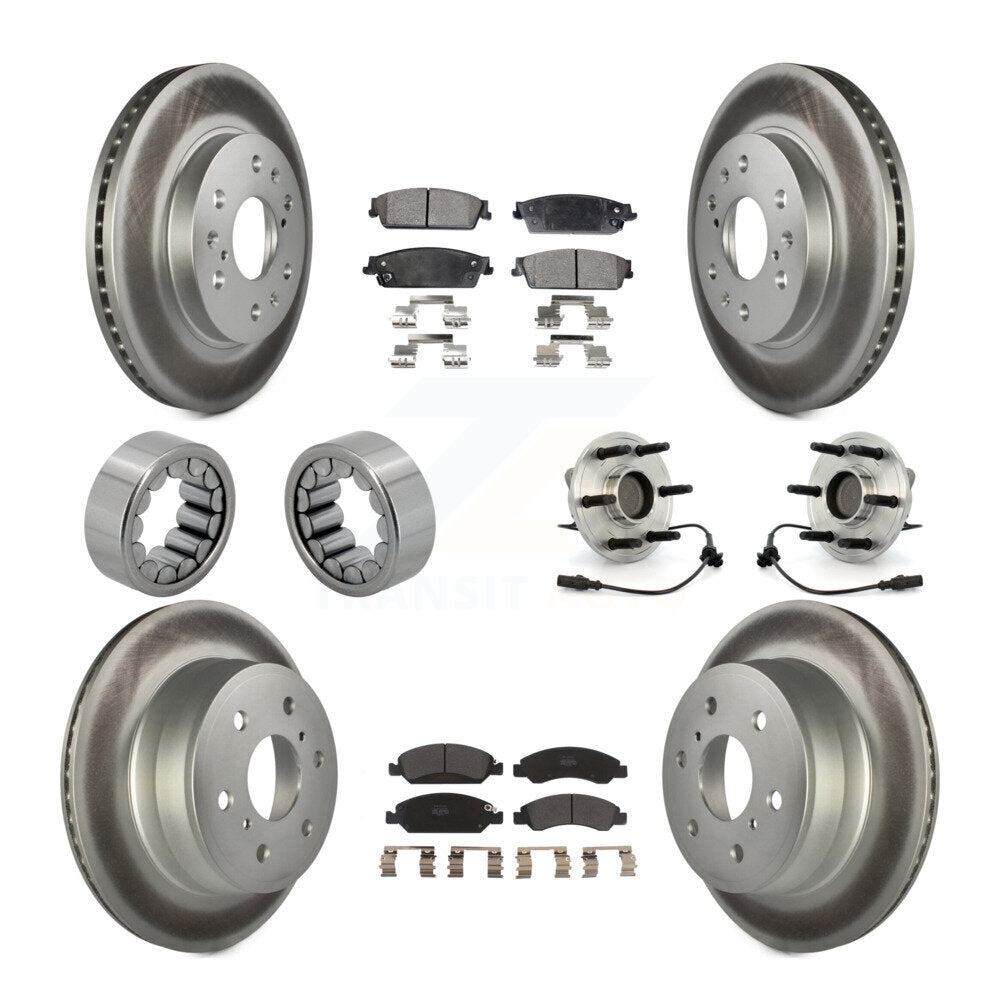 Kit de patins de rotor de frein, roulement de moyeu avant et arrière (10 pièces) pour Chevrolet GMC X