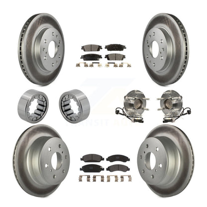 Kit de chaussures de plaquettes de Rotor de frein, roulement de moyeu avant et arrière (10 pièces) pour GMC Sierra 150