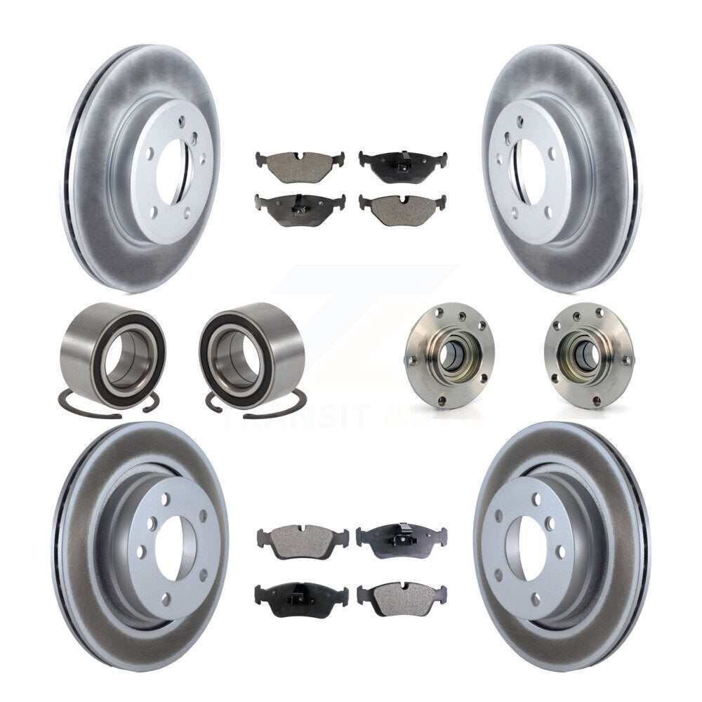 Kit de patins de Rotor de frein enduits de roulement de moyeu avant et arrière (10 pièces) pour BMW 325i 325C