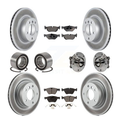 Kit de chaussures de plaquettes de Rotor de frein enduites de roulement de moyeu avant et arrière (10 pièces) pour BMW 328i 323