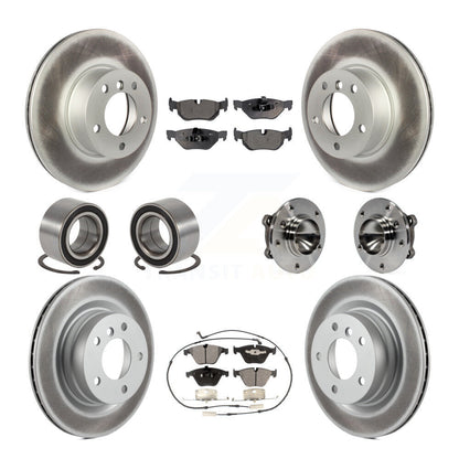 Kit de chaussures de plaquettes de Rotor de frein à disque revêtues de roulement de moyeu avant et arrière (10 pièces) pour BMW 328