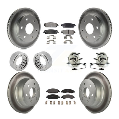 Kit de chaussures de plaquettes de Rotor de frein, roulement de moyeu avant et arrière (10 pièces) pour GMC Sierra 150