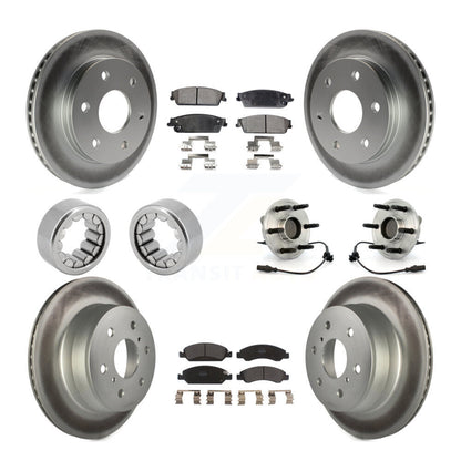Kit de chaussures de plaquettes de Rotor de frein, roulement de moyeu avant et arrière (10 pièces) pour GMC Sierra 150