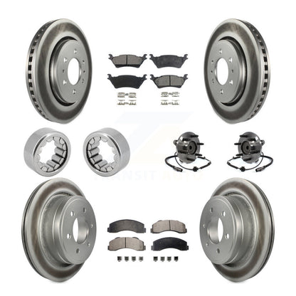 Kit de patins de rotor de frein enduits de roulement de moyeu avant et arrière (10 pièces) pour Ford F-150 RW