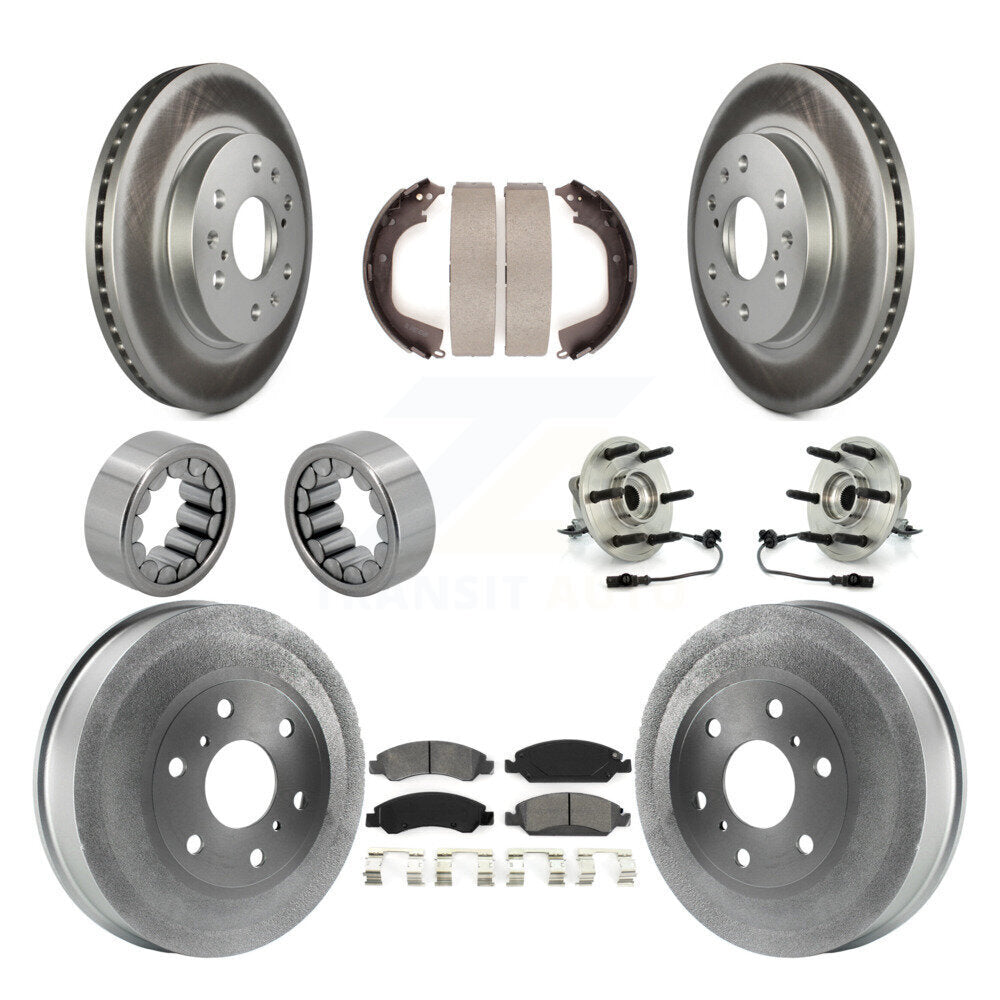 Kit de chaussures de plaquettes de Rotor de frein, roulement de moyeu avant et arrière (10 pièces) pour GMC Sierra 150