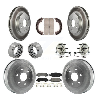 Kit de chaussures de plaquettes de Rotor de frein, roulement de moyeu avant et arrière (10 pièces) pour GMC Sierra 150