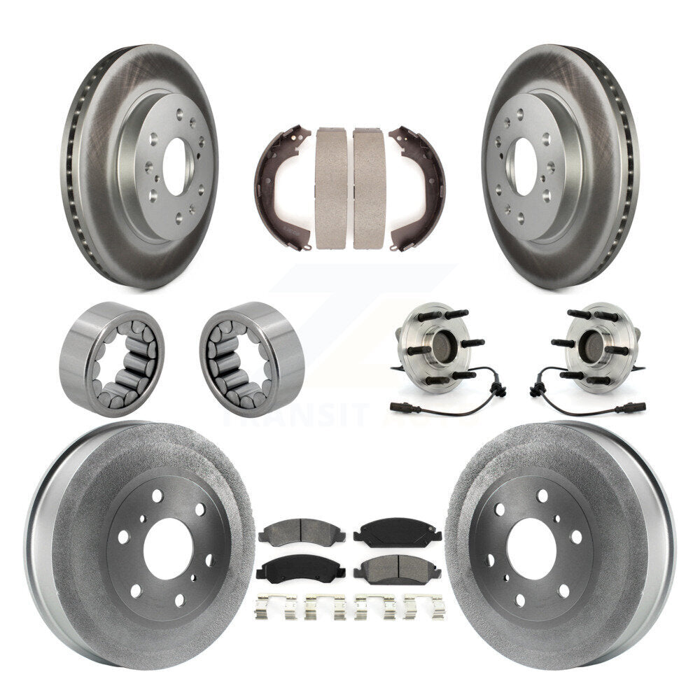 Kit de chaussures de plaquettes de Rotor de frein, roulement de moyeu avant et arrière (10 pièces) pour GMC Sierra 150