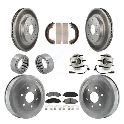 Kit de chaussures de plaquettes de Rotor de frein, roulement de moyeu avant et arrière (10 pièces) pour GMC Sierra 150