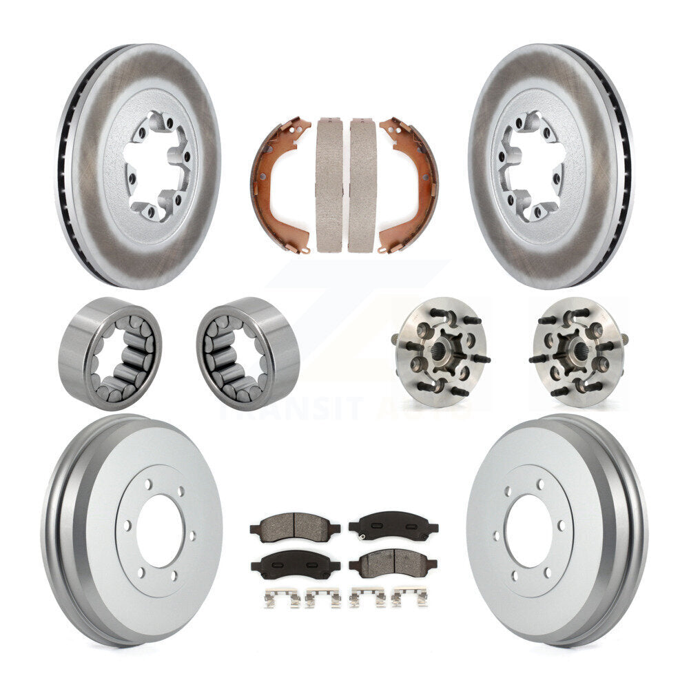 Kit de chaussures de plaquettes de Rotor de frein enduites de roulement de moyeu avant et arrière (10 pièces) pour Chevrolet GM