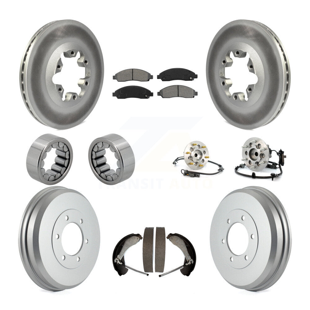 Kit de chaussures de plaquettes de Rotor de frein enduites de roulement de moyeu avant et arrière (10 pièces) pour Chevrolet GM