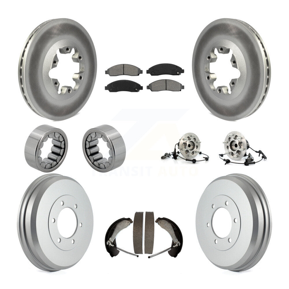 Kit de chaussures de plaquettes de Rotor de frein enduites de roulement de moyeu avant et arrière (10 pièces) pour Chevrolet GM