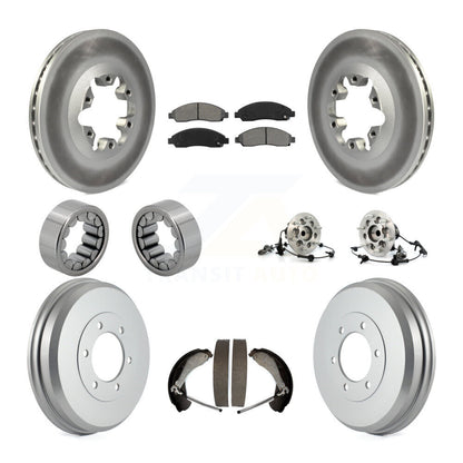 Kit de chaussures de plaquettes de Rotor de frein enduites de roulement de moyeu avant et arrière (10 pièces) pour Chevrolet GM