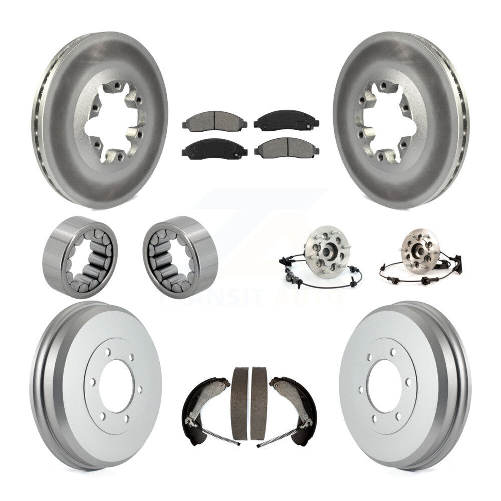 Kit de chaussures de plaquettes de Rotor de frein enduites de roulement de moyeu avant et arrière (10 pièces) pour Chevrolet GM
